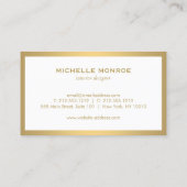 Modern Grieks Key Logo Goud / Navy Blue omzoomd Visitekaartje (Achterkant)