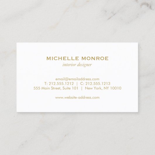 Modern Grieks Sleutelontwerper Logo Gold/Mint Visitekaartje (Achterkant)