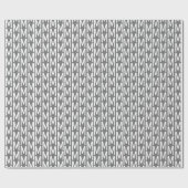 Modern grijs, aangepast initiaal monogram cadeaupapier (Vlak)