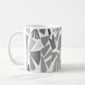 Modern grijs Abstract geometrisch patroon Koffiemok (Links)