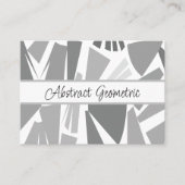 Modern grijs Abstract geometrisch patroon Visitekaartje (Voorkant)