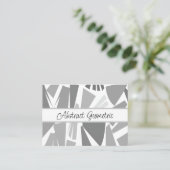 Modern grijs Abstract geometrisch patroon Visitekaartje (Staand voorkant)