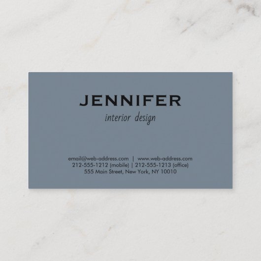 Modern grijs Abstract interieurontwerp. Visitekaartje (Achterkant)