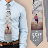 Modern Grijs Beste Vader Ooit Vaderdag 2 Foto's Stropdas