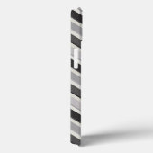 Modern grijs chevron geometrisch patroon monogram Case-Mate iPhone case (Achterkant / Rechts)