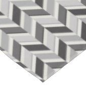 Modern grijs chevron geometrisch patroon monogram tafelkleed (Gekanteld)