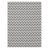 Modern grijs chevron geometrisch patroon monogram tafelkleed (Voorkant)