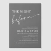Modern grijs de avond voor het repetitiediner vellum uitnodigingen (Voorkant)