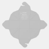 Modern grijs de avond voor repetitie diner bedankdoosjes (Ongevouwen)