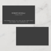 Modern grijs eenvoudig consultant Visitekaartje (Voorkant / Achterkant)