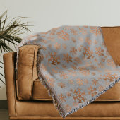 Modern grijs en koper sneeuwvlok patroon Kerstmis Deken