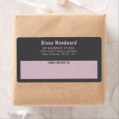 Modern grijs en Mauve verzending Etiket (Insitu)