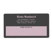 Modern grijs en Mauve verzending Etiket (Voorkant)