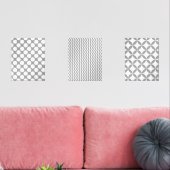 Modern grijs en wit geometrisch Abstract Muurkunst Sets (Woonkamer)
