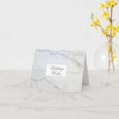 Modern grijs en wit marmeren bruiloft kaart (Gele Bloem)