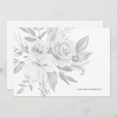 Modern grijs en wit monochromatisch gepersonalisee notitiekaartje (Voorkant / Achterkant)