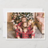 Modern grijs en wit stijlvolle kam 2 foto's feestdagenkaart (Achterkant)