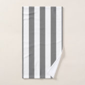 Modern grijs en wit strepen minimalistisch bad handdoek (Handdoek)