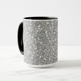 Modern grijs en wit terrazzo mok