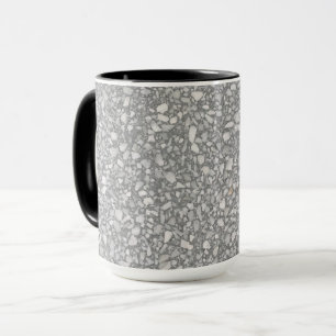 Modern grijs en wit terrazzo mok