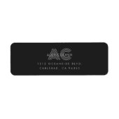 Modern grijs en zwart etiket (Voorkant)