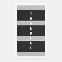 Modern grijs en zwart geometrisch dankbaar servet