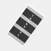 Modern grijs en zwart geometrisch dankbaar servet (Hoek)