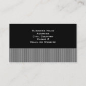 Modern grijs en zwart ontwerp visitekaartje (Achterkant)