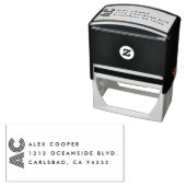 Modern grijs en zwart zelfinktende stempel (In situ)