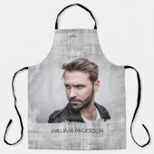 Modern Grijs Foto Schort (Voorkant)