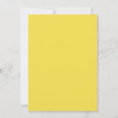 Modern grijs & geel Abstract bladeren patroon Kaart (Achterkant)