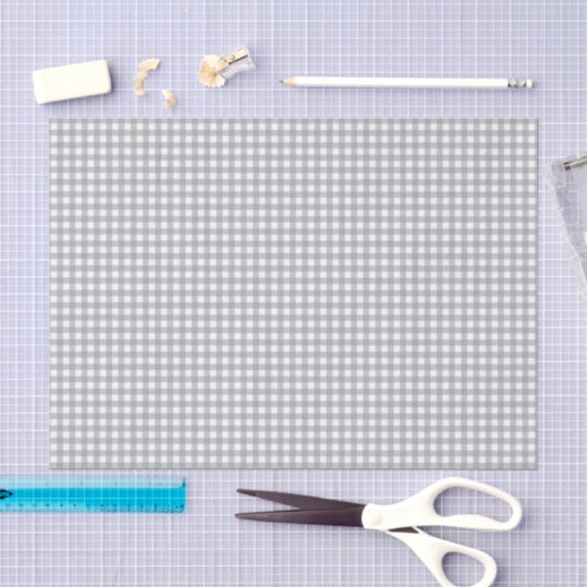 Modern grijs geruit tissuepapier (Craft)