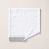 Modern grijs gestreept design bad handdoek (Wasdoekje)