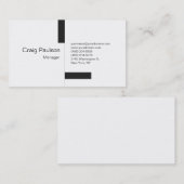 Modern grijs gestreept wit Visitekaartje (Voorkant / Achterkant)