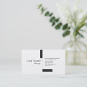 Modern grijs gestreept wit Visitekaartje (Staand voorkant)