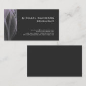 Modern grijs golfpatroon Abstract elegant stijlvol Visitekaartje (Voorkant / Achterkant)