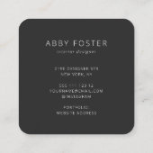 Modern Grijs Goud Marmer Designer Visitekaartje (Achterkant)