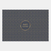 Modern Grijs Gouden Polka Dots Christelijk Happy E Inpakpapier Vel (Voorkant 2)
