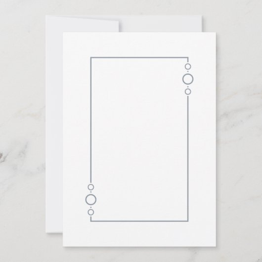 Modern grijs grens 40e verjaardag partij kaart (Achterkant)