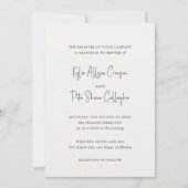 Modern grijs handgeschreven script elegante bruilo kaart (Voorkant)