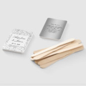 Modern grijs huwelijksprogramma handwaaier (Niet-gemonteerd)