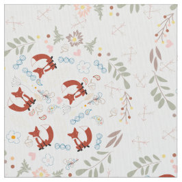 Modern grijs koraal roze gepersonaliseerd vos patr stof