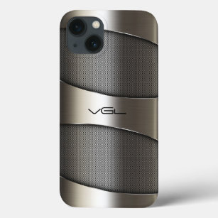 Modern grijs metallisch ontwerp Case-Mate iPhone case
