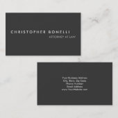 Modern grijs minimalistisch eenvoudig platte Visit Visitekaartje (Voorkant / Achterkant)