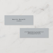 Modern grijs minimalistisch platte Visitekaartje (Voorkant / Achterkant)