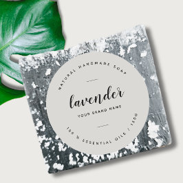 Modern grijs minimalistisch zeeplabel ronde sticker