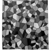 Modern grijs mozaïekpatroon douchegordijn (Voorkant)