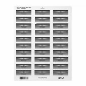 Modern grijs naar zwart zilver Fleur de Lis Etiket (Full Sheet)