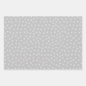 Modern grijs neutraal peperkoek patroon inpakpapier vel (Voorkant 3)