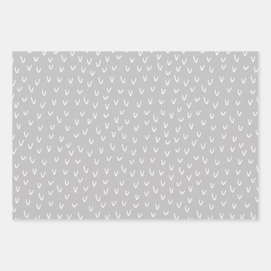 Modern grijs neutraal peperkoek patroon inpakpapier vel (Voorkant 3)